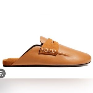 rag & bone Ansley - Toffee Leather Mule Loafers